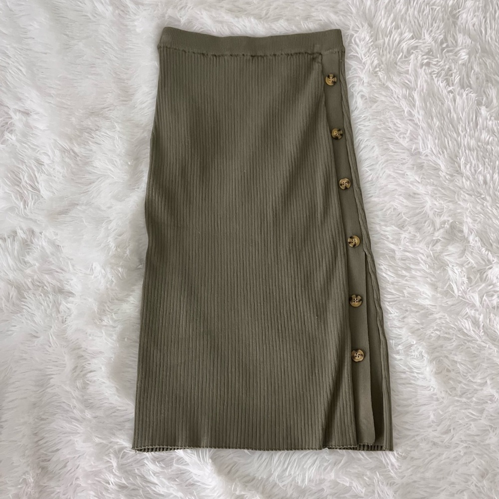 Stretch rib Knit skirt